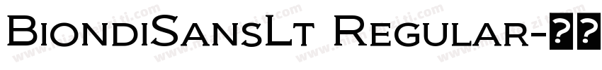 BiondiSansLt Regular字体转换